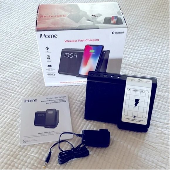 Speaker Alarm Clock Wireless Charging iHome - Picture 1 of 11
